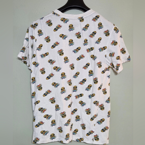 Vintage Y2K Rainbow Pineapple White Tshirt By Eighty Eight Small - Picture 3 of 5
